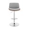 Armen Living Brock Adjustable Gray Faux Leather and Walnut Wood with Chrome Finish Bar Stool LCBCBAWAGR - alternate 8